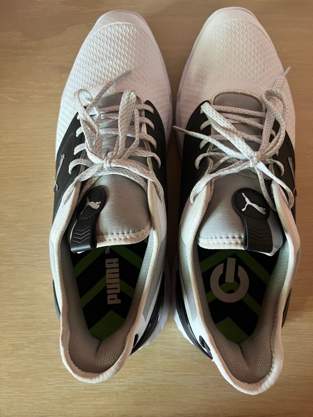 Puma White and Black Low-Top Performance Sneakers